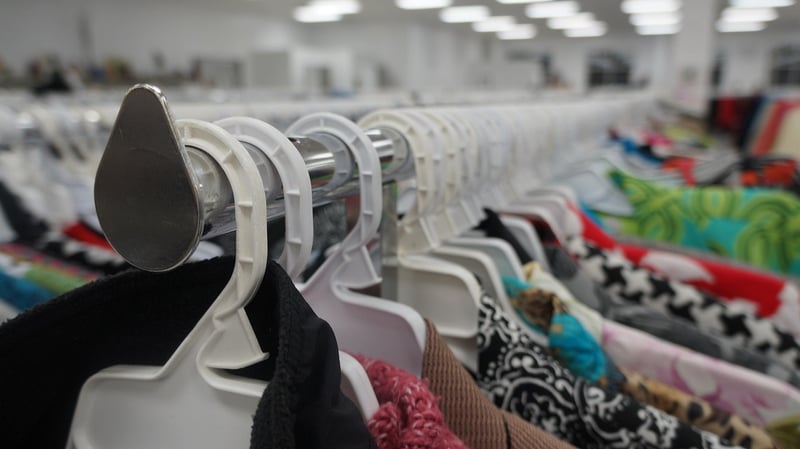 Thrifted Clothing Rails